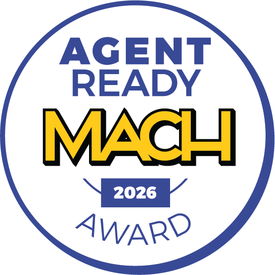 MACH Agent-Ready 2026 Award badge.